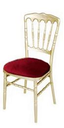 Picture of Chair Napoleon GOLD with Burgundy booster