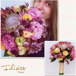 Picture of Felicità Prague - Pink delicate bridal bouquet 