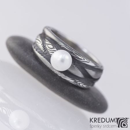 Obrázek z Zásnubní prsten Víla vod a perla 