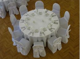 Picture of White round tablecloth Ø 230cm