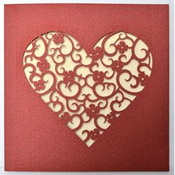 Picture of Wedding announcement Carved heart