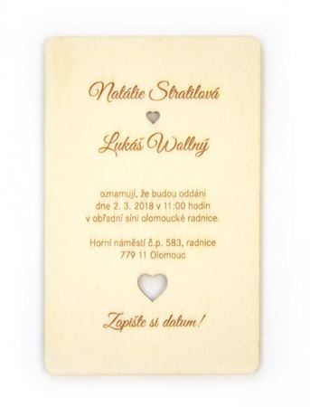 Picture of Wedding announcement Wood