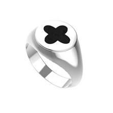 Picture of Men´s ring FLOWER Silver