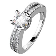 Picture of Engagement ring Ruby Silver